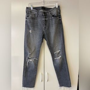 MOTHER jeans Scrapper Cuff Ankle Fray Size 27